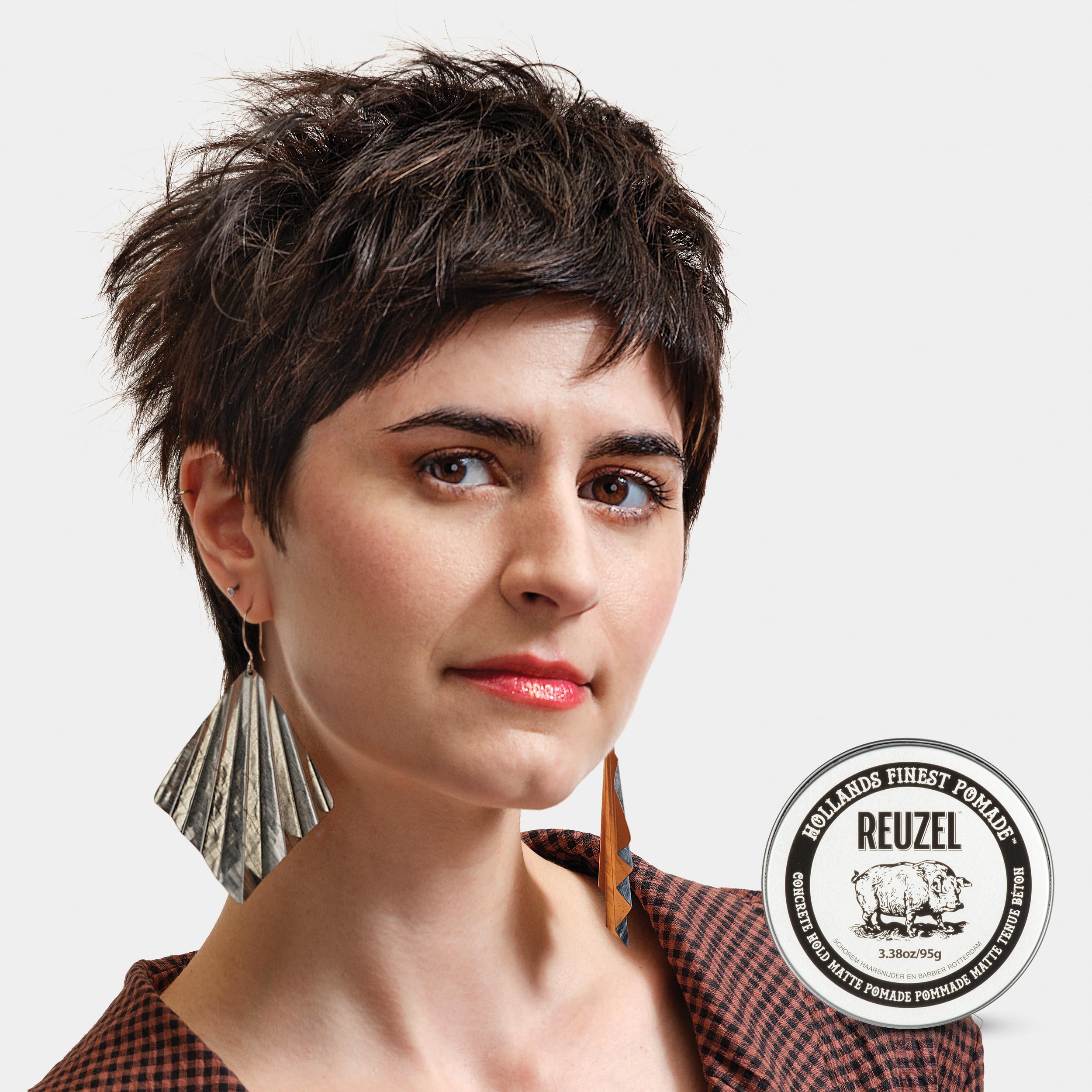 Reuzel Pommade mate à tenue concrète, pommade à tenue extra ferme pour une coiffure forte et naturelle 3,38 oz/95g