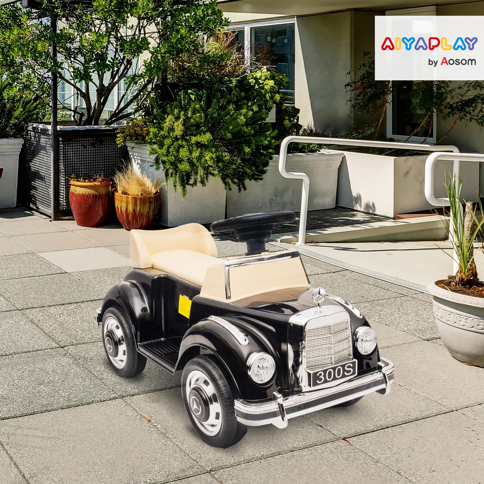 Mercedes-Benz 300S Correpasillos AIYAPLAY para Niños 18-48 Meses 25 kg Negro