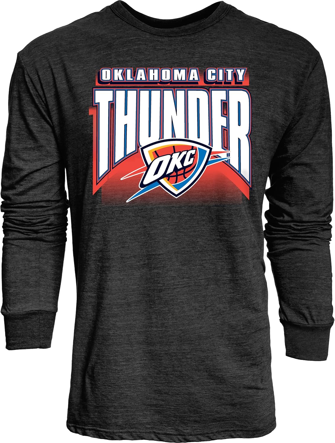 Blue 84 NBA Unisex-Adult NBA Officially Licensed Tri-Blend Long Sleeve T-Shirt Starters Black