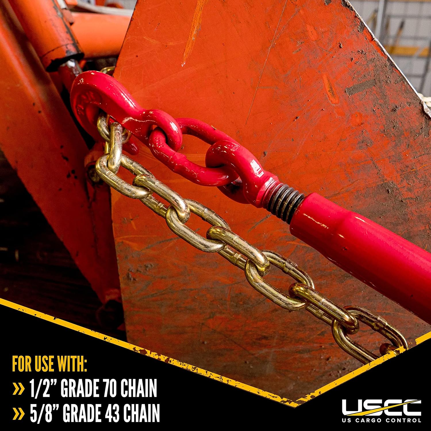 US Cargo Control Heavy Duty Ratchet Load Binder for 1/2" Grade 70 Chain (Working Load Limit: 13,000lb), 2-Pack
