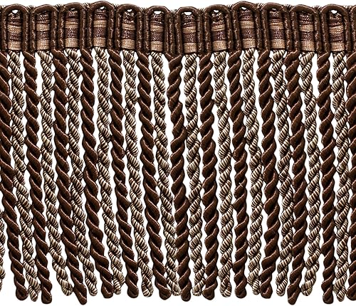 Miniatura 5 de 6 pulgadas (5.9in) de largo Colección Noblesse con ribete de flecos de lingotes con cabecera de punto elegante (estilo # DB6), oro canario