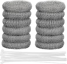12 Pcs Lint Traps for Washing Machine Hose Stainless Steel Lint Trap Dulinkas Washer Hose Lint Traps Laundry Mesh Washer Hose Filter Rustproof Catcher with 12Pcs Nylon Cable Ties