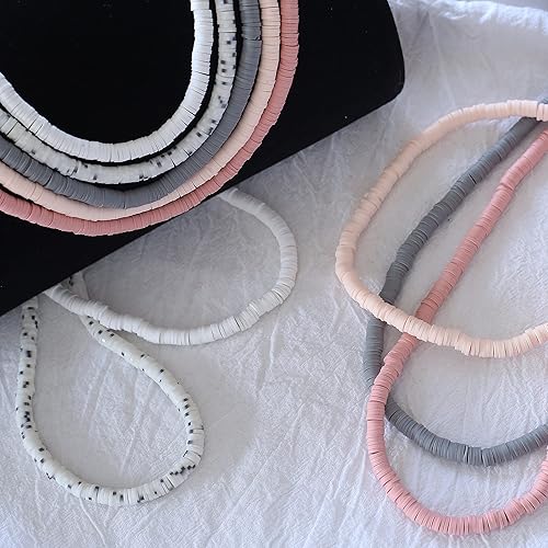 Miniatura 3 de 10 hebras de cuentas de arcilla para hacer pulseras, 3600 cuentas de arcilla polimérica, cuentas Heishi planas, redondas, coloridas, hechas a mano,