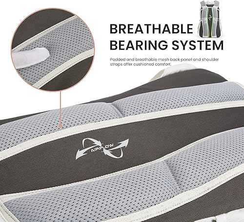 Miniatura 4 de MOUNTAINTOP Mochila de senderismo de 28L para mujer, mochila al aire libre para acampar, ciclismo y viajes, 20.5 x 12.2 x 6.3 pulgadas, Marfil,