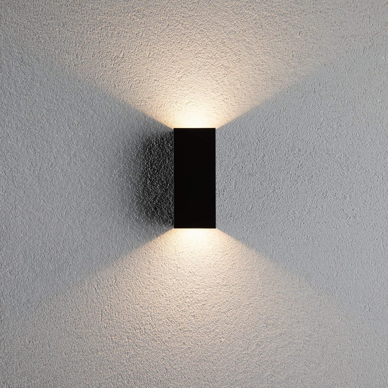 Paulmann 94326 Flame LED Outdoor luminaire Outdoor Wall luminaire Set of 2 IP44 Rectangular incl. 2x2.8 watt Anthracite Aluminium 3000 K - Image 4