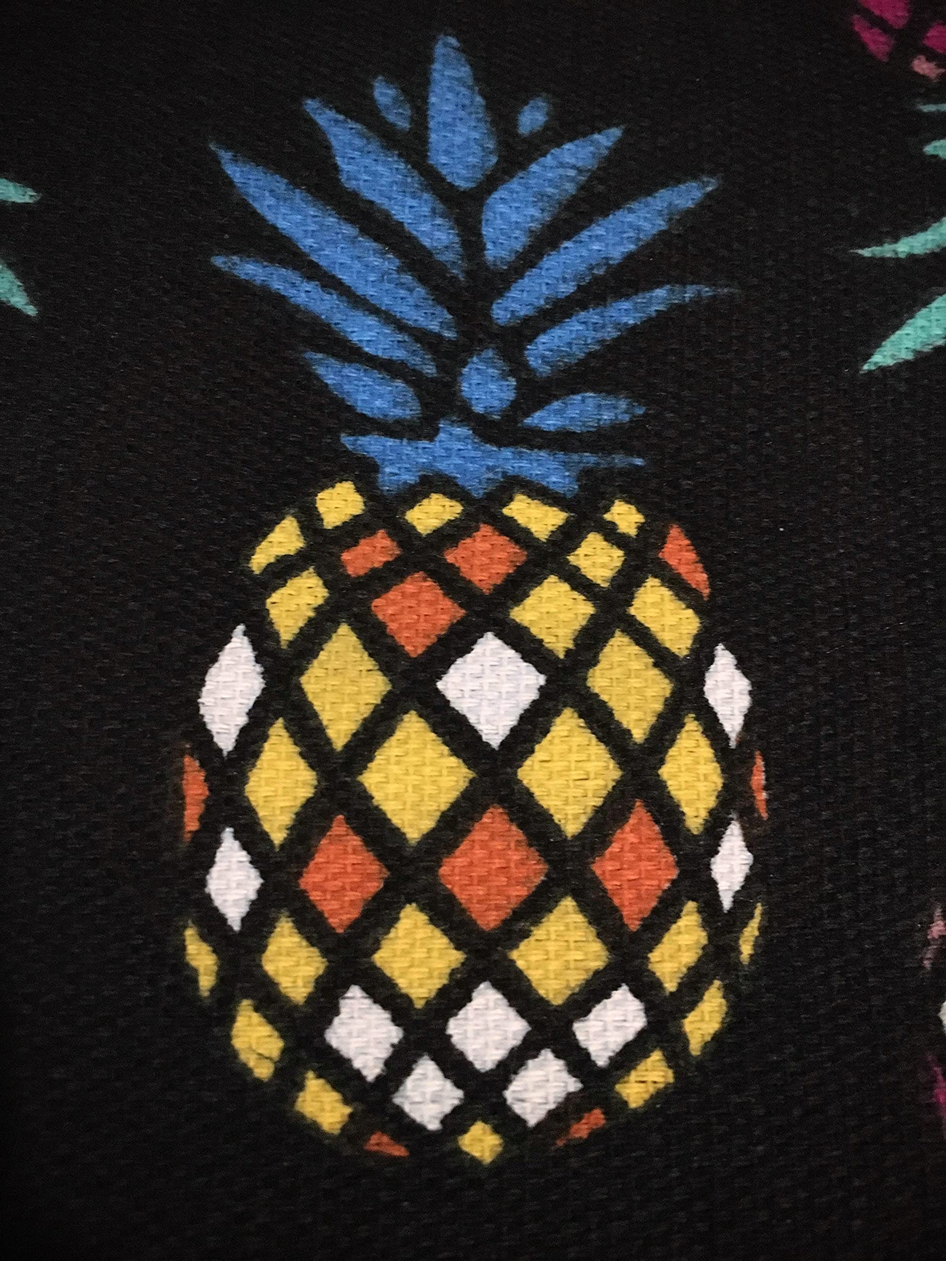 オリジナルハンドメイド　カラフルパイナップル Amazon | colorful pineapple パイナップル柄 帆布 生地 布