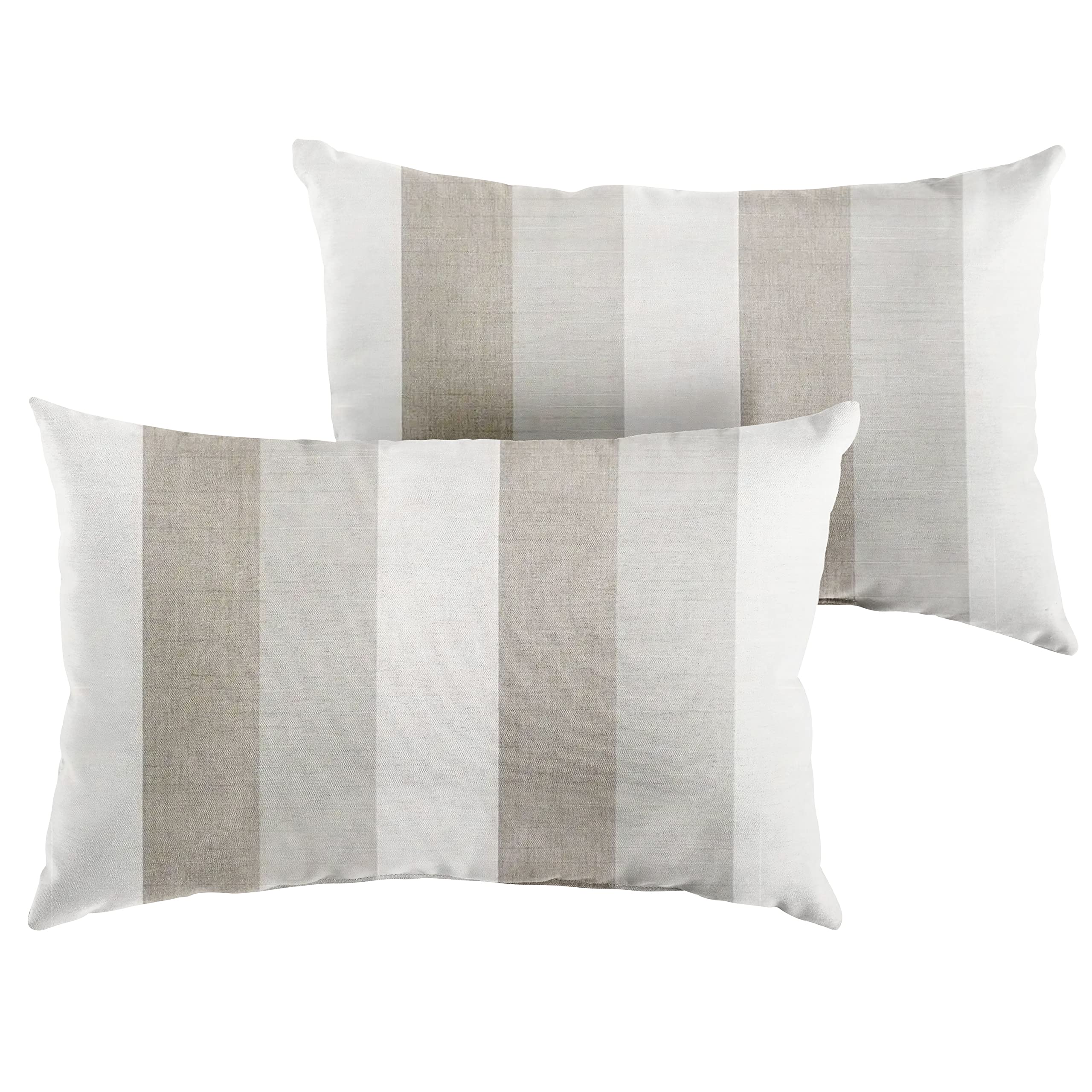 sorra home outdoor/indoor knife edge pillow, 12 in x 18 in, direction linen