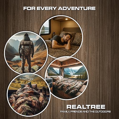 Miniatura 5 de VISI-ONE Realtree Max-5 King Camo - Juego de sábanas de 4 piezas, ligeras, refrescantes, de microfibra sin arrugas, con bolsillos profundos de 15