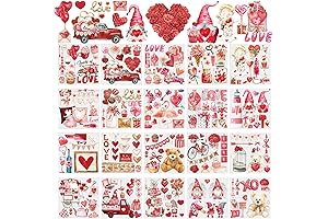 Moinchore: Express Your Valentine's Day Cheer with 20 Vibrant Rub-on Transfers