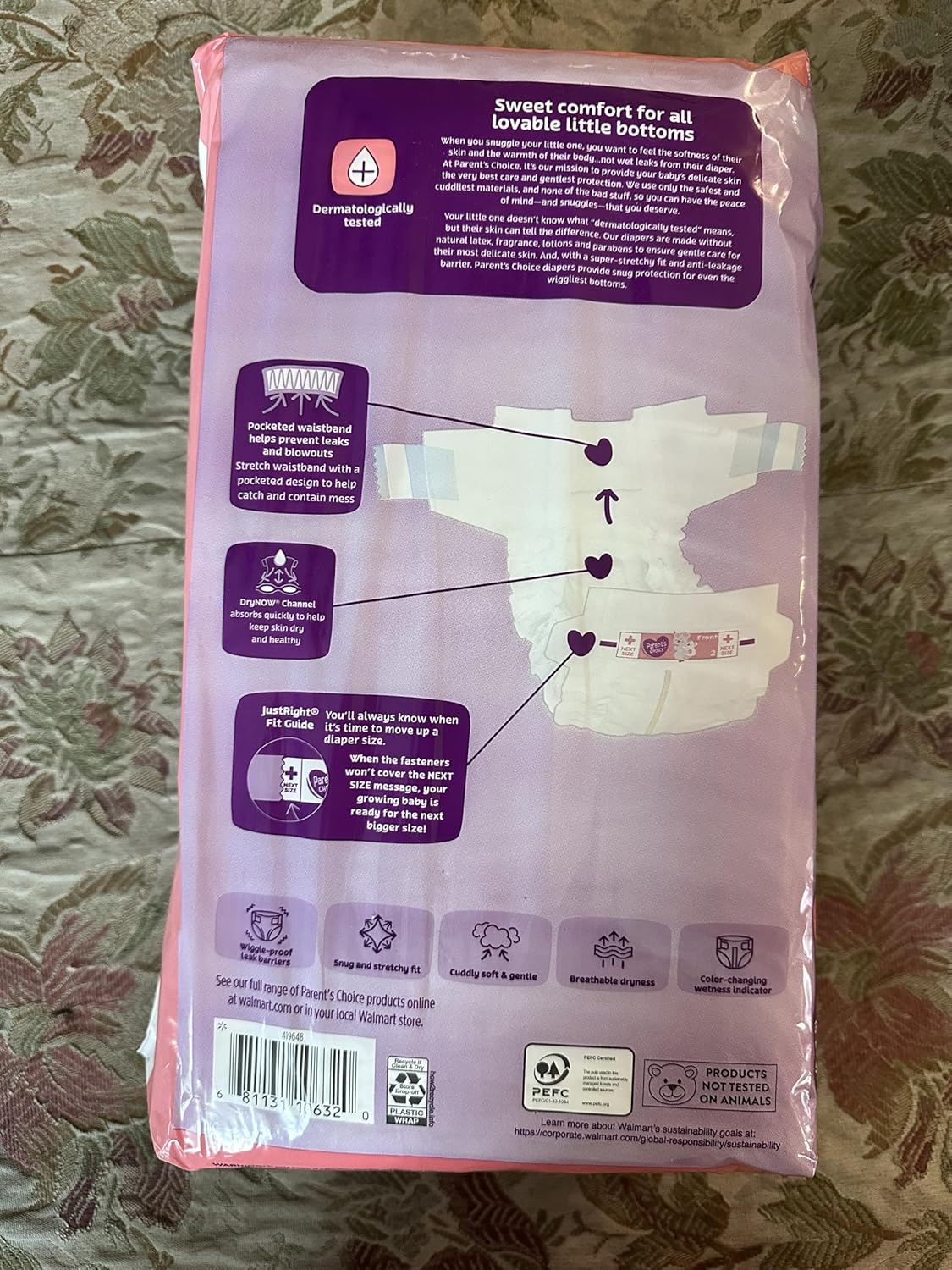 Parent's ~Choice Dry & Gentle Diapers ~ Size 2 (40 Count) - Image 2