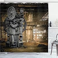 Vista 90 de Ambesonne Cortina para regadera náutica con palmeras