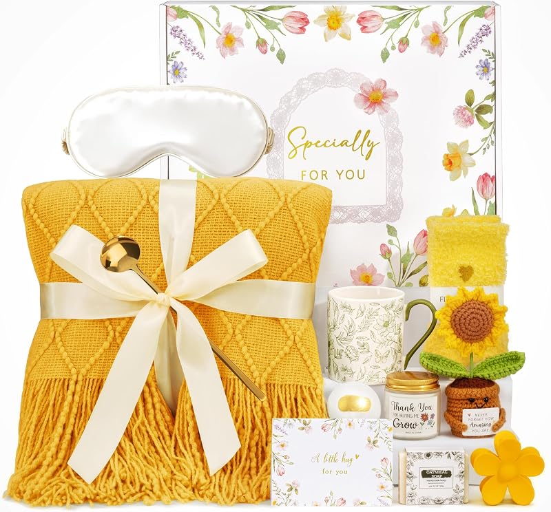 Kit presente SPA com 12 itens Onlyoung, cor mostarda