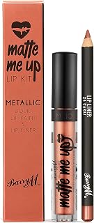 Ultra-Long Wearing, Non-drying, Matte Me Up - Metallic Lip Paint and Lip Liner - 24 Karat