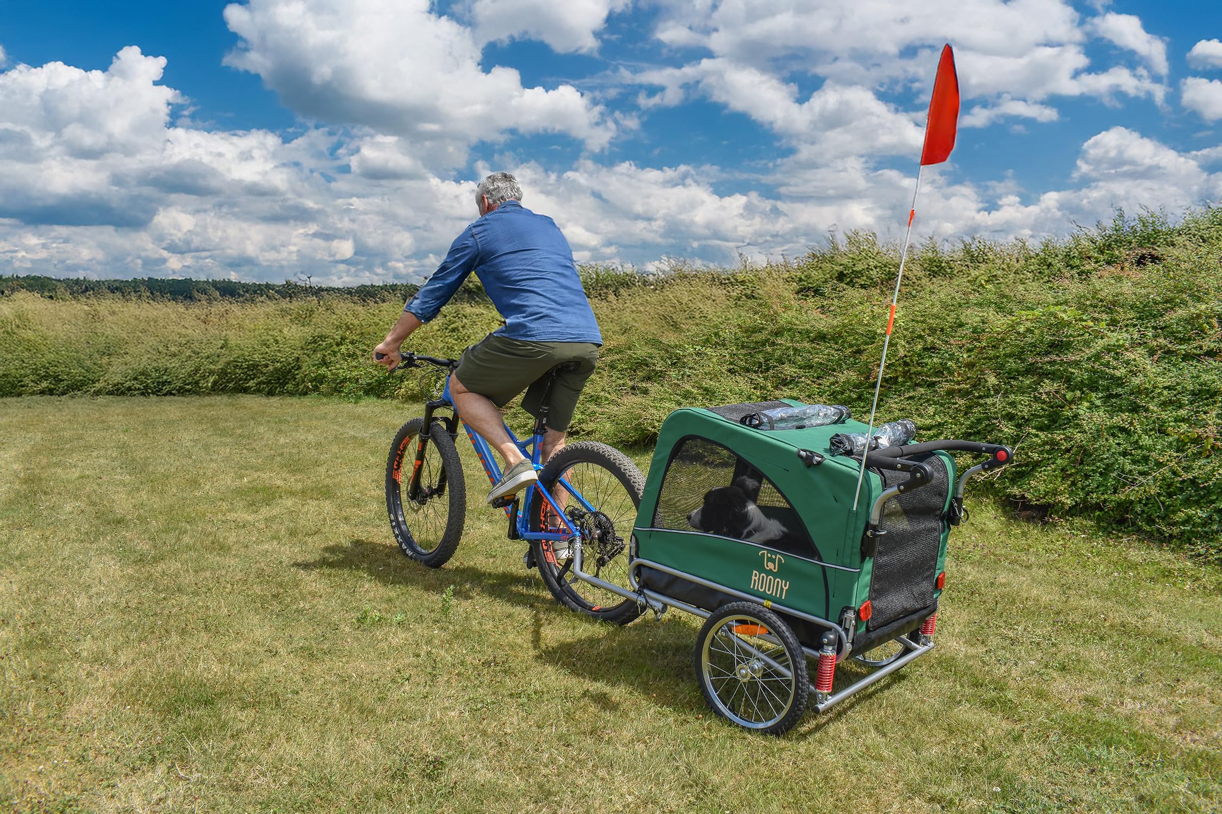 Remorque à vélo 2en1 pour Chien XL avec Suspension