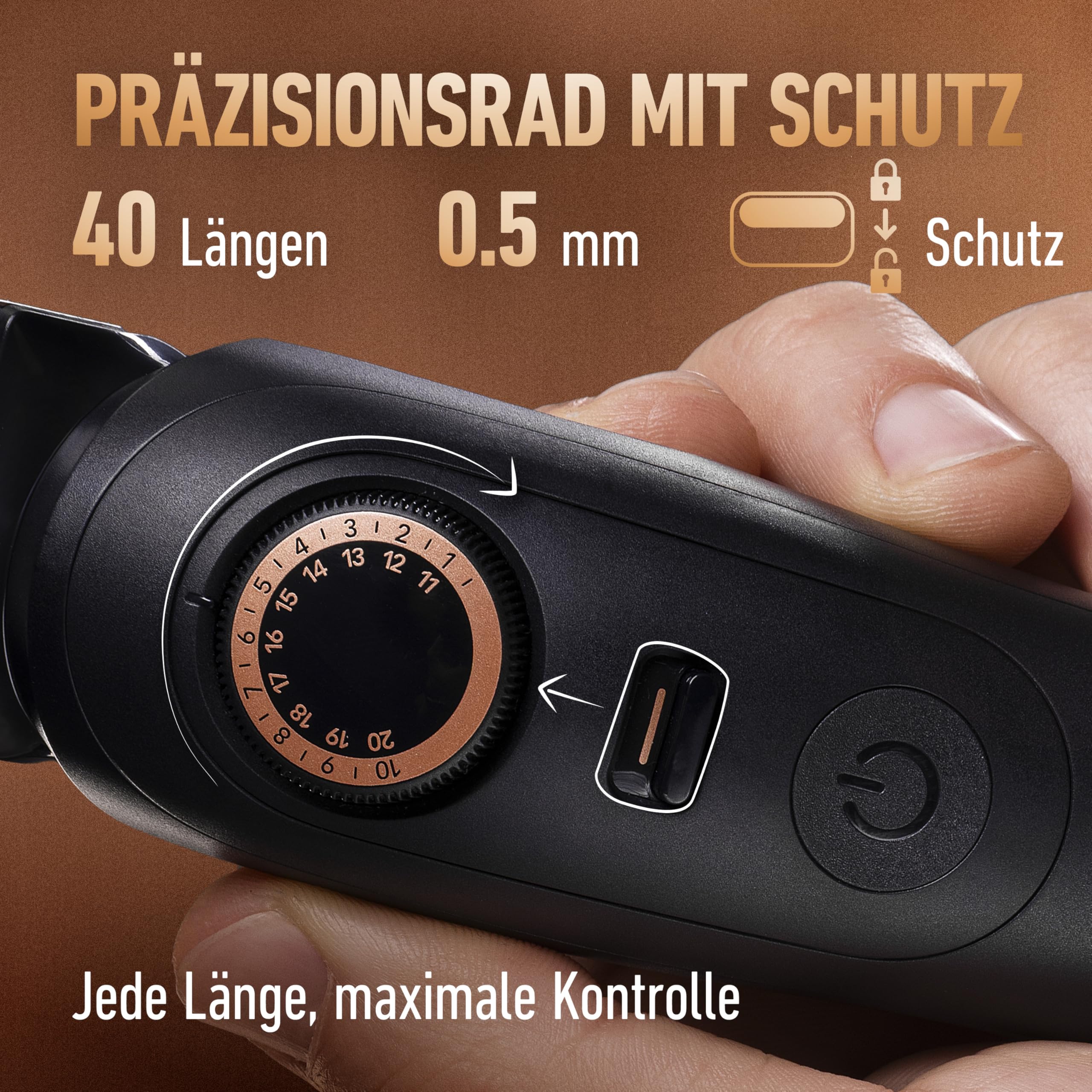 King C Gillette Barttrimmer Herren PRO, Kabelloser Bartschneider mit 40 Längeneinstellungen und Style-Lock — Inkl. Trimmer, 1 Reinigungsbürste, 4 auswechselbare Kammaufsätze und 1 Ladekabel — Schwarz
