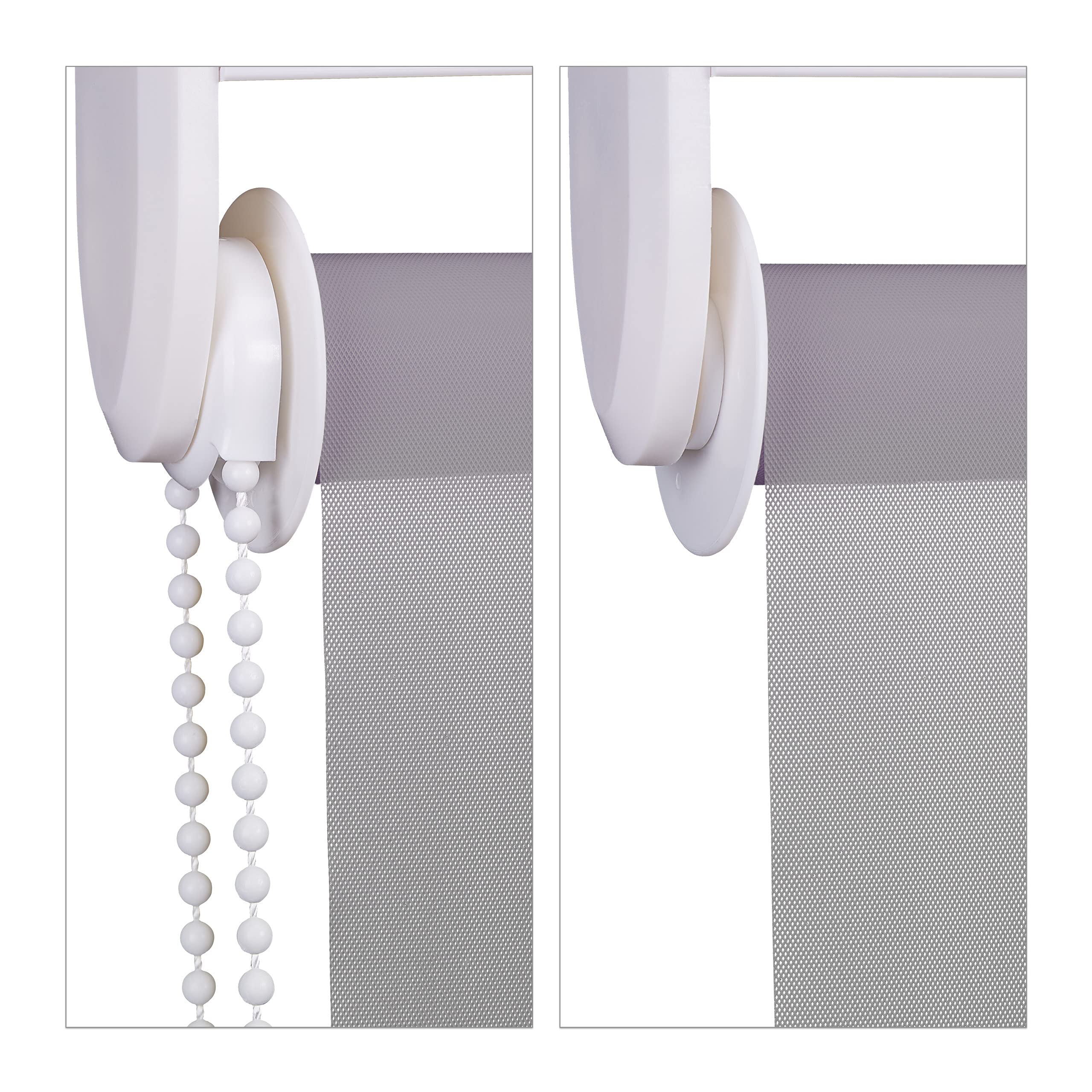Relaxdays Store de Baignoire, 80x240 cm, Rideau de Douche Hydrofuge, Plafond & fenêtre, Pare-Bain, Salle de Bain, Gris