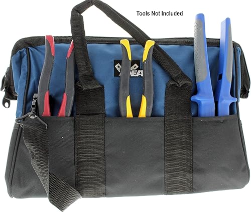 Miniatura 4 de IDEAL Electrical 35-418 - Bolsa de boca grande de 16 pulgadas, kit de herramientas de múltiples capas con correa de hombro extraíble, apertura