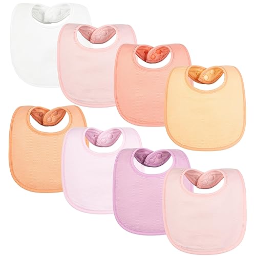 Tiny Twinkle Paquete de 8 Baberos para Bebés para Babeo y Dentición Baberos Impermeables y Absorbentes para Bebé Niña y Niño, Juego de Baberos para