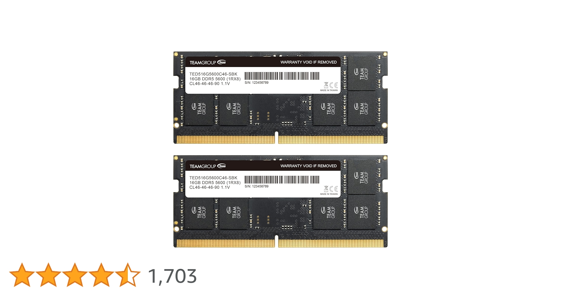 DDR5 5600 SO-DIMM ノート用 32GB (16GBx2) メモリ Amazon.co.jp: Team ノートPC用メモリ DDR5 5600MHz 32GB (16GBx2枚