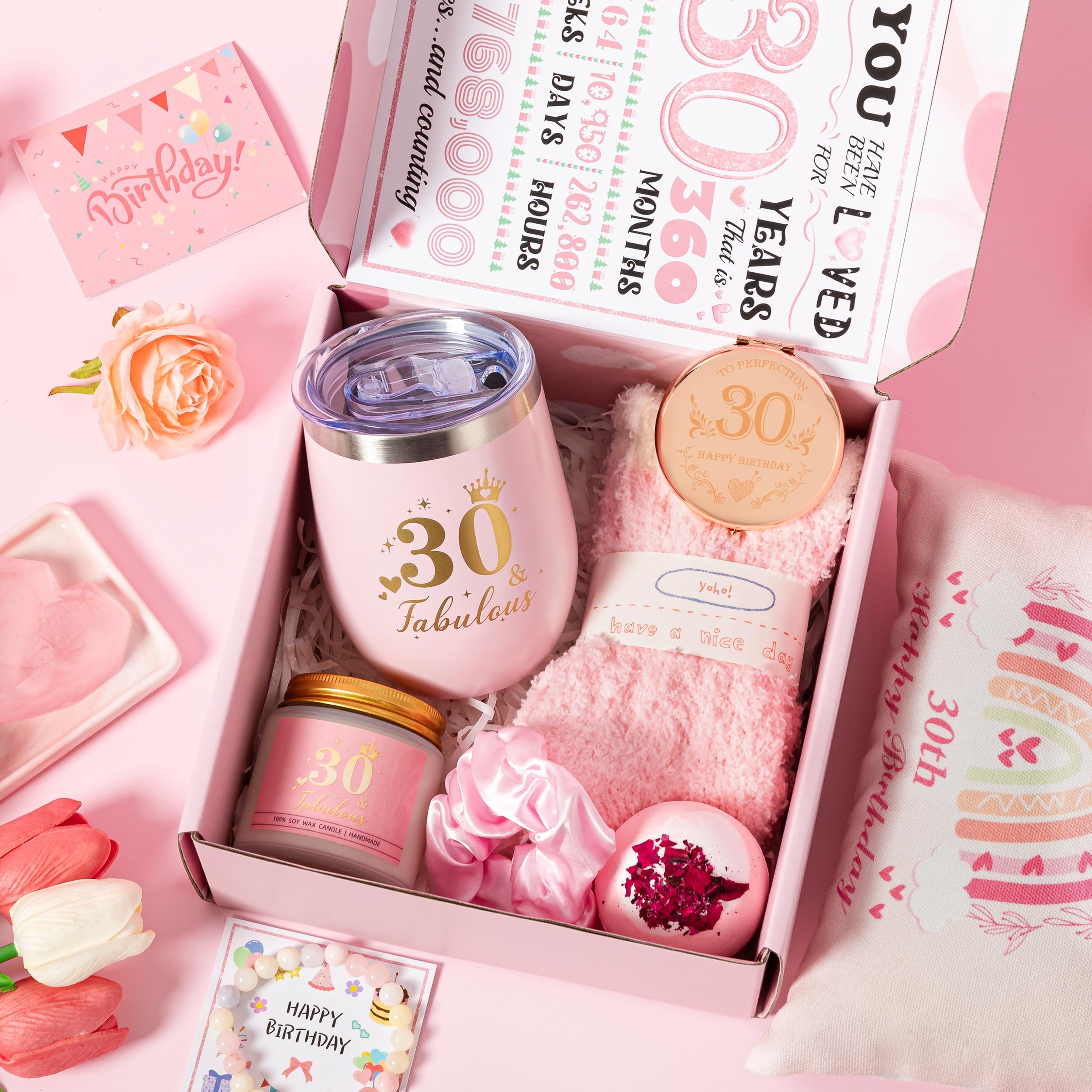 Geschenk zum 30. Geburtstag für Frauen, Geschenkbox zum 30. Geburtstag für sie, einzigartige Geschenke zum 30. Geburtstag, Körperpflege-Paket, Entspannung Spa