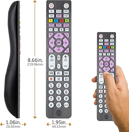 Miniatura 6 de GE 33709 - Control remoto universal para Samsung, Vizio, LG, Sony, Sharp, Roku, Apple TV, TCL, Panasonic, Smart TV, reproductores de streaming,