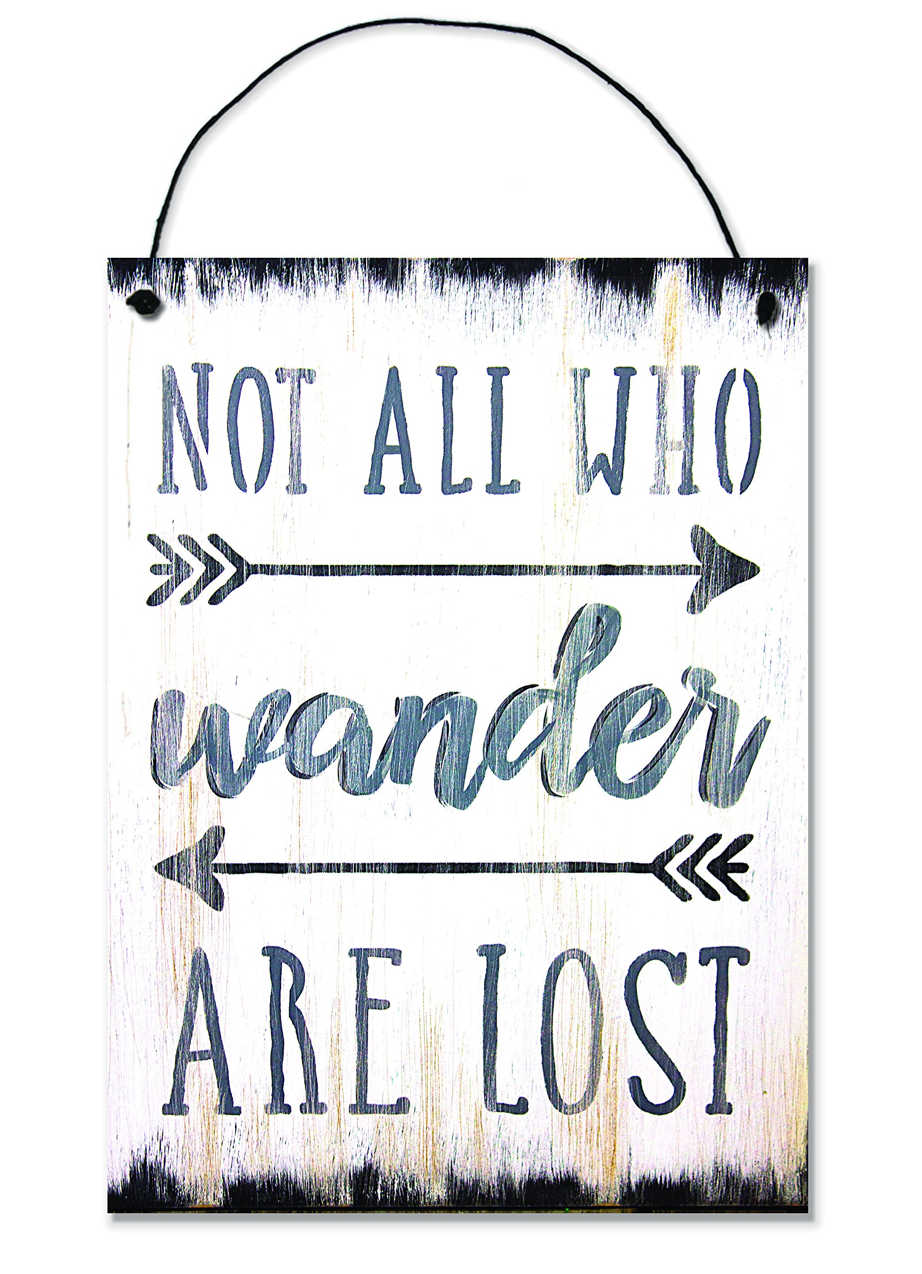 STUDIOR12 STUDIO R12Not All Who Wander Wood Sign | Local Legends Designs | Inspiration Home Decor | 7.5 x 5.5 INCHES