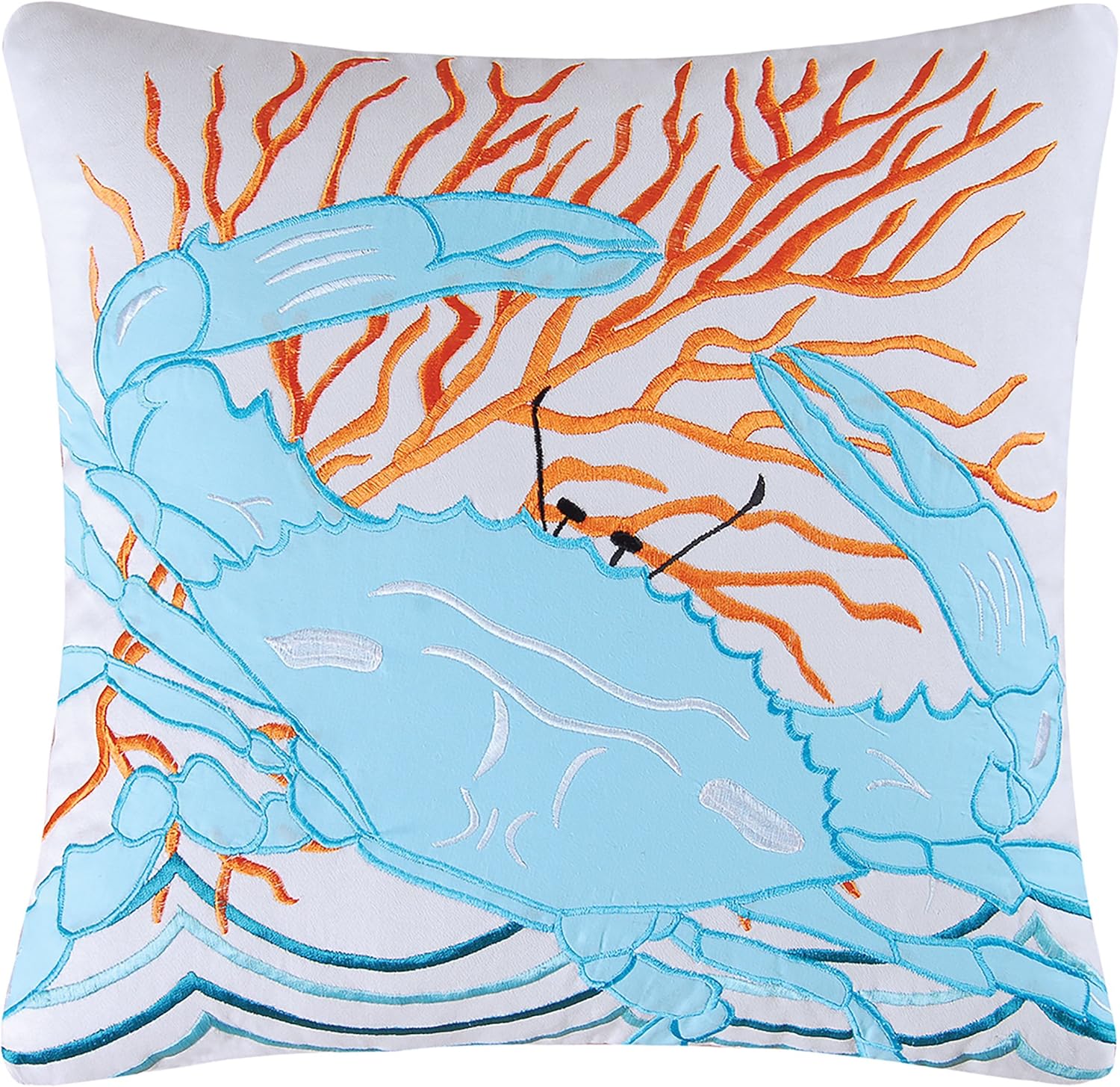 C&F Home 842981668B Crab Pillow, Blue