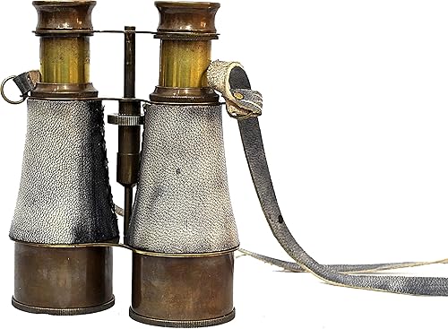 Miniatura 6 de Sailor Instrument London 1915 Telescopios grises Victorian Marine 7" Latón Náutico Pirata Spotting Scope Binocular de latón con funda de cuero