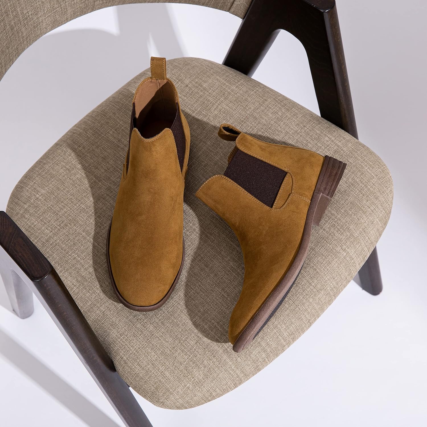 Jousen Men's Chelsea Boots Lightweight Casual Chukka Ankle Boots Classic Elastic Dress Boots For Men - Image 8