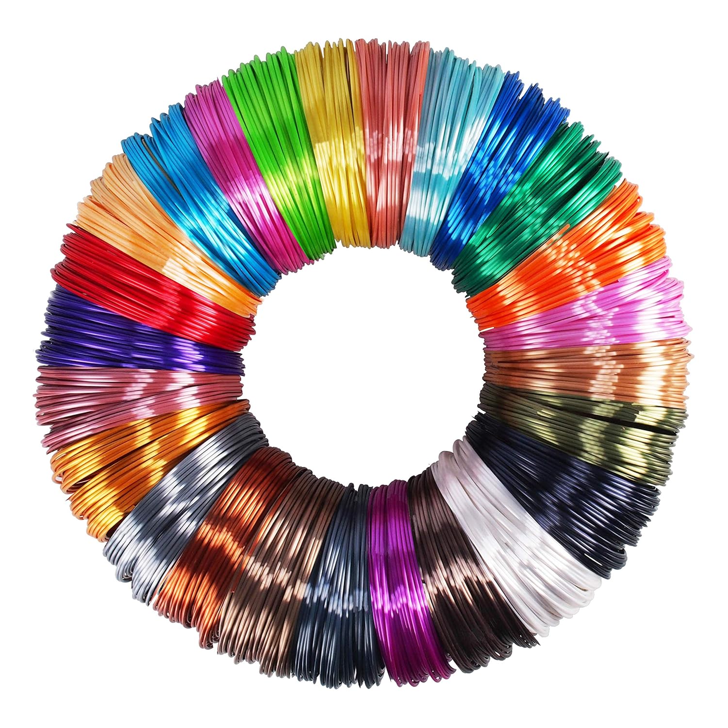 25 Colors Silk Shiny PLA Filament Sample Pack, Each Color 4 Meter Length, Total 100m 3D Printer 3D Pen Material Refill, with Extra 2 Finger Caps by MIKA3D : Industrial & Scientific