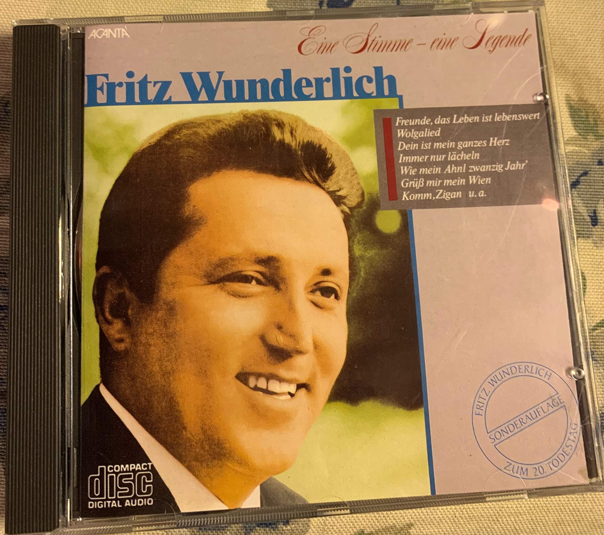 Fritz Wunderlich: Eine Stimme - Eine Legende (A Voice, A Legend) By Fritz Wunderlich (1994-07-25)