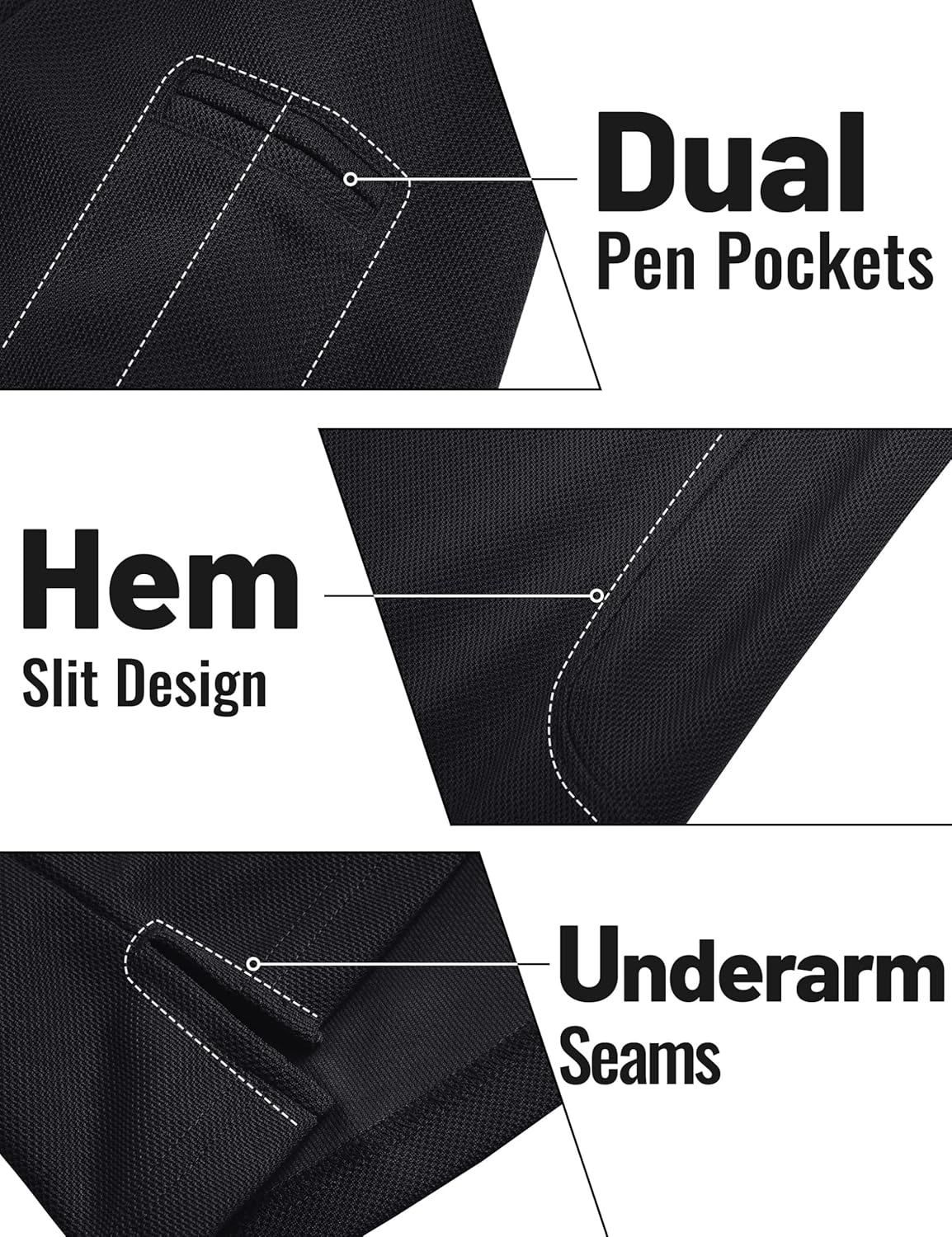 TACVASEN Men's Long Sleeve Polo Shirts Quick Dry Tactical Golf Collared Lightweight Work Breathable Moisture Wicking Outdoor - Image 4