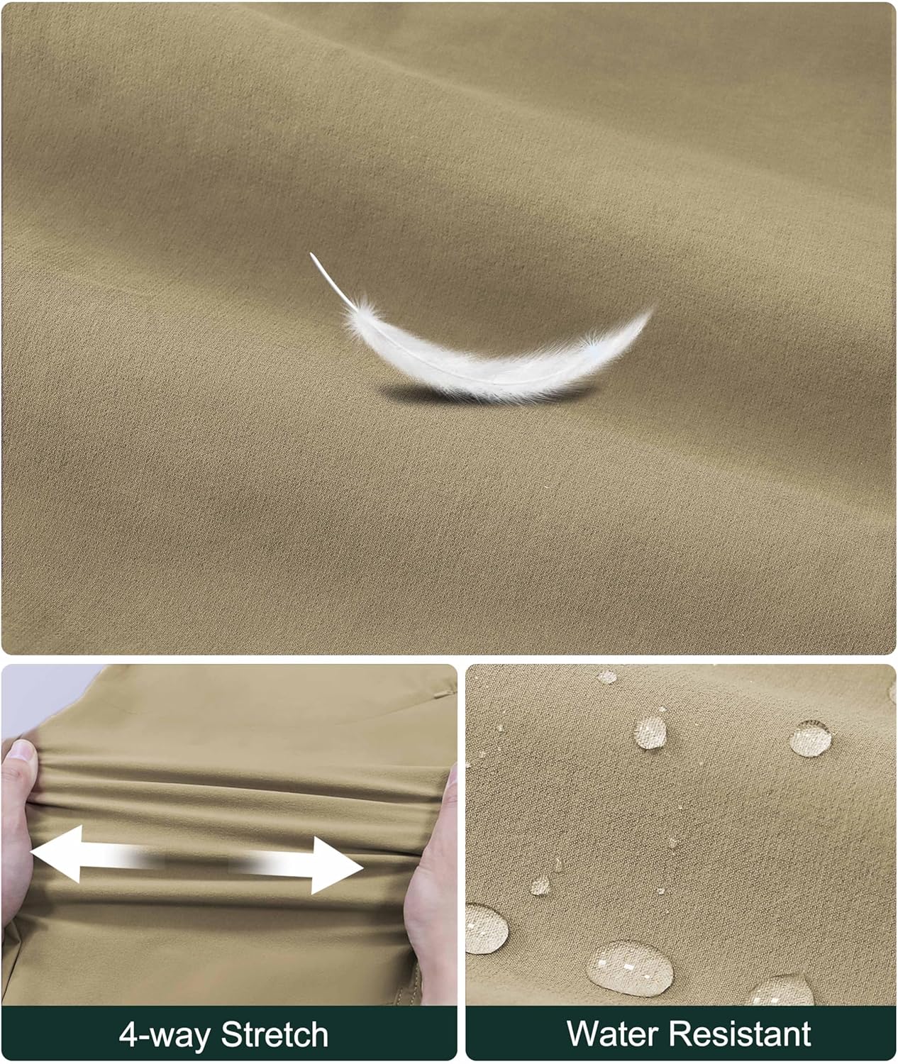 Arunlluta Travel Pants Men Quick Dry Hiking Pants for Men Stretch Work Pants Lightweight Mens Golf Pants Water Resistant - Image 5