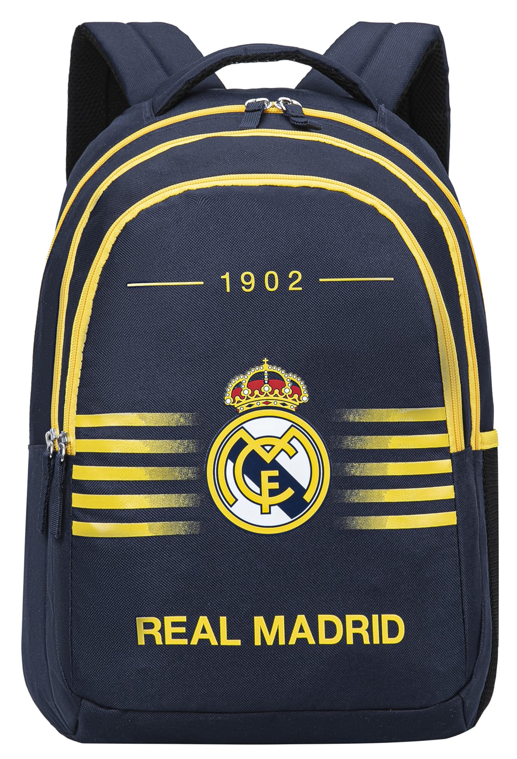 Real Madrid Mochila escolar de 2 compartimentos, colección oficial