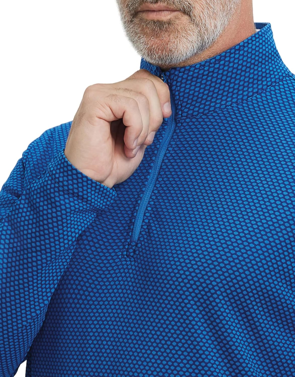 M MAELREG Quarter Zip Pullover Men Jacquard Dry Fit Moisture Wicking Long Sleeve Golf Casual Stretch Sweatshirts For Men - Image 5