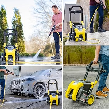 Karcher Pressure Washer K1900PS, CETA Certified, 3 Spray Nozzles, Detergent Tank, for Cars, Driveways, Siding, Patios, 1.2 GPM