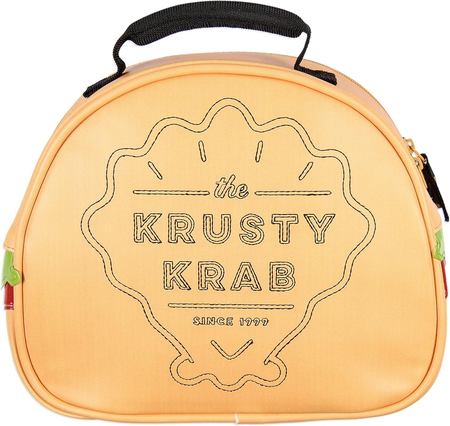 INTIMO Nickelodeon SpongeBob SquarePants Krabby Patty Single Compartment Lunch Box Bag 10"