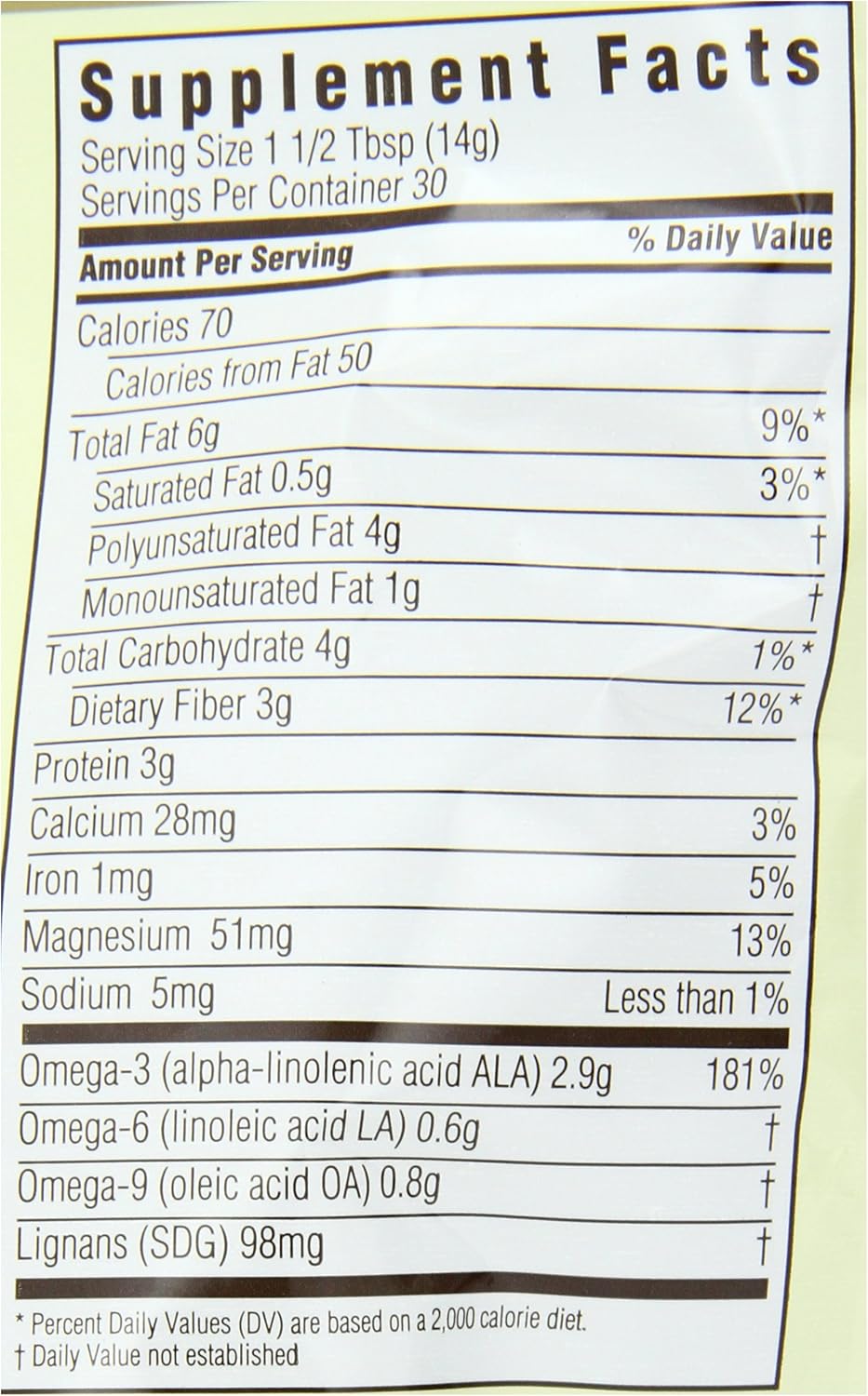 Spectrum Essentials Organic Whole Flaxseed, 15 Ounce (Pack of 6)