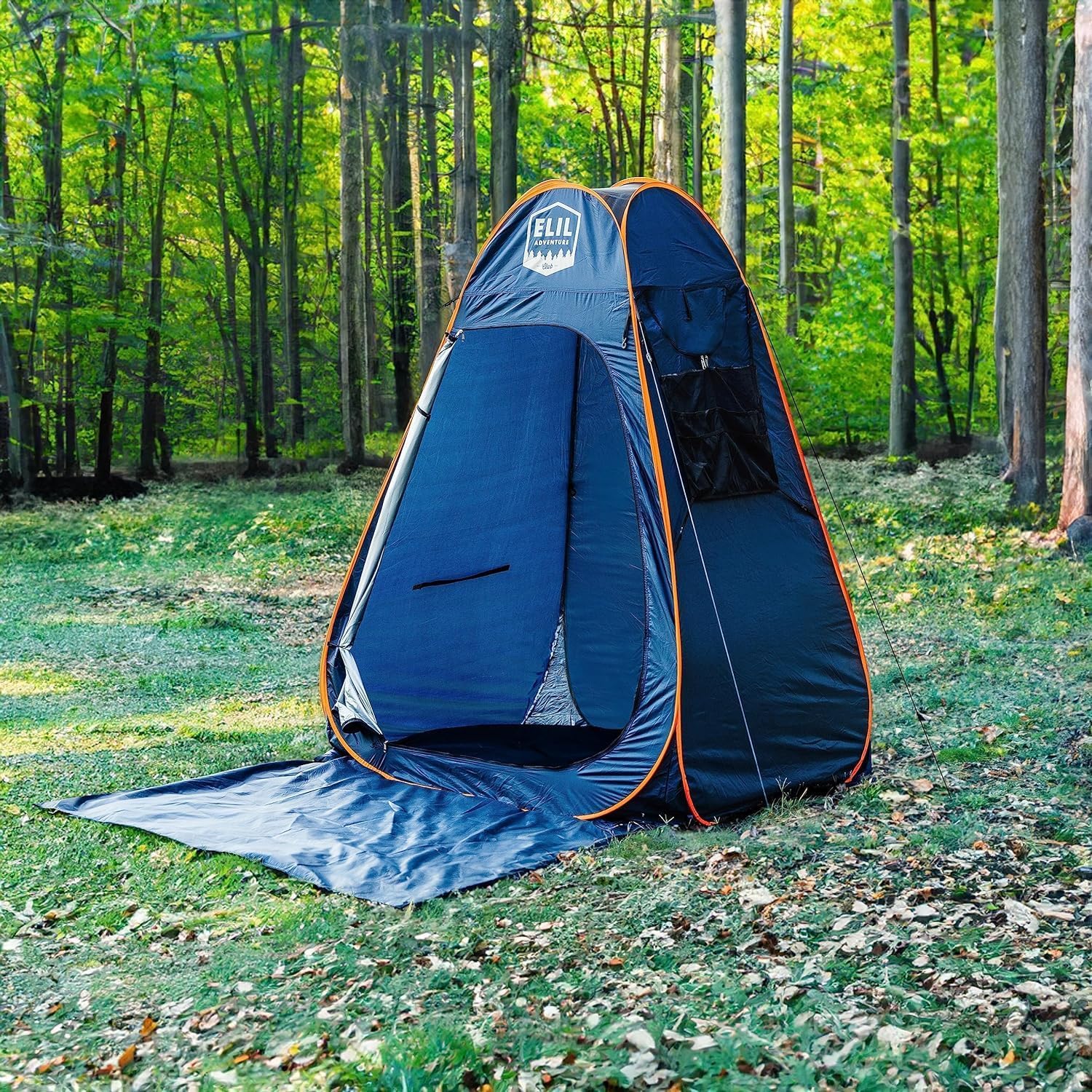 Tente de Douche de Camping Avec Capteur Lumineux LED de 1,9 m - Grande, Facile à Déplier, Pop-Up - Pour Intimité et Changement de Plage