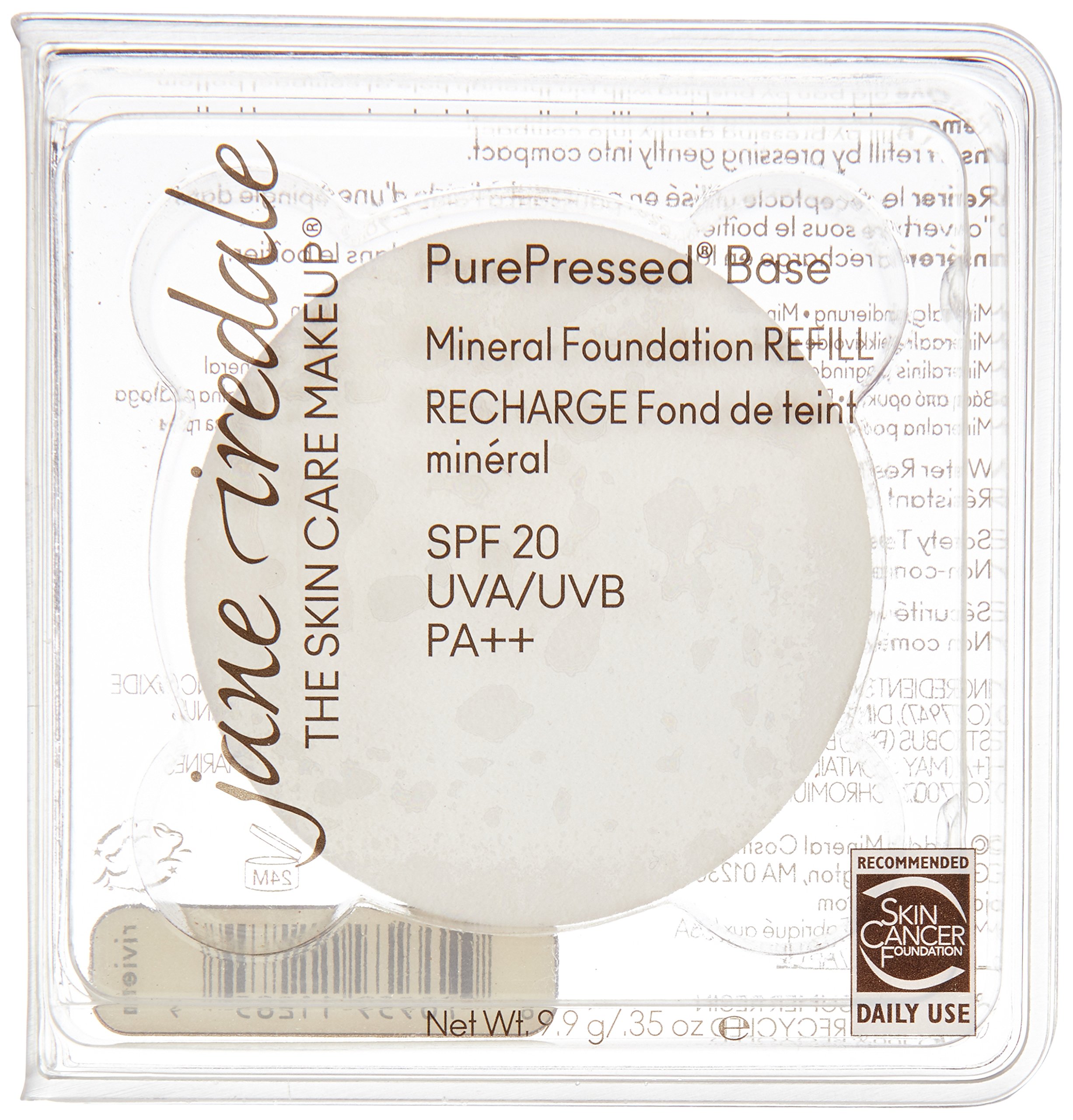 Jane Iredale PurePressed Base Minera Foundation REFILL SPF20, Riviera - 30 g