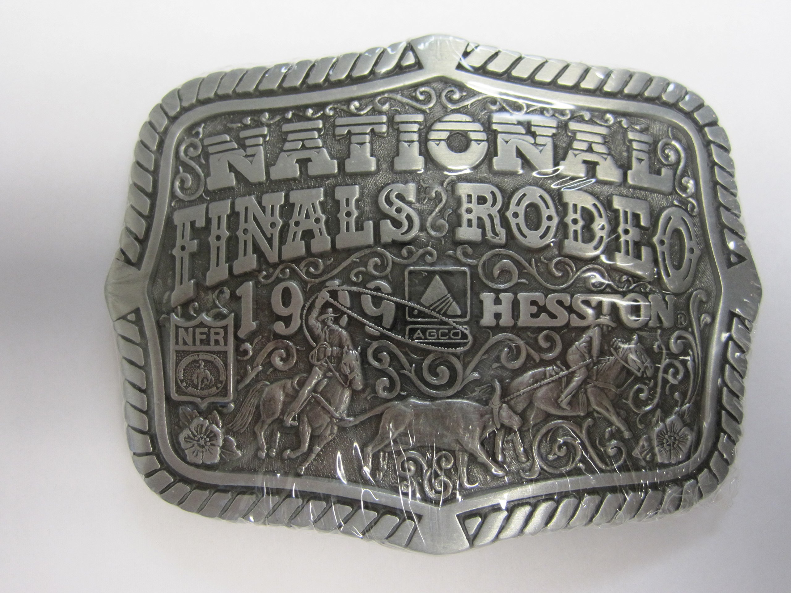 Hesston 1999 National Finals Rodeo Adult Belt Buckle New in Original Shrinkwrap NFR AGCO