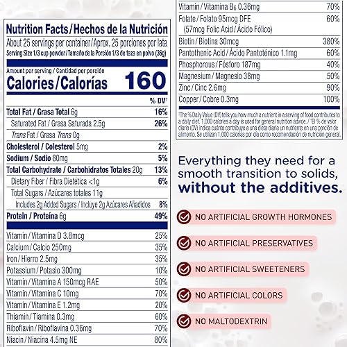 Miniatura 3 de Enfagrow Bebida nutricional prémium para niños pequeños, sabor natural a vainilla, Omega-3 DHA para apoyo cerebral, prebióticos y vitaminas