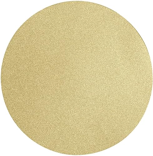 Miniatura 7 de Efavormart - Paquete de 20 manteles individuales de papel redondos con purpurina dorada de 13 pulgadas, manteles desechables para mesa de comedor,