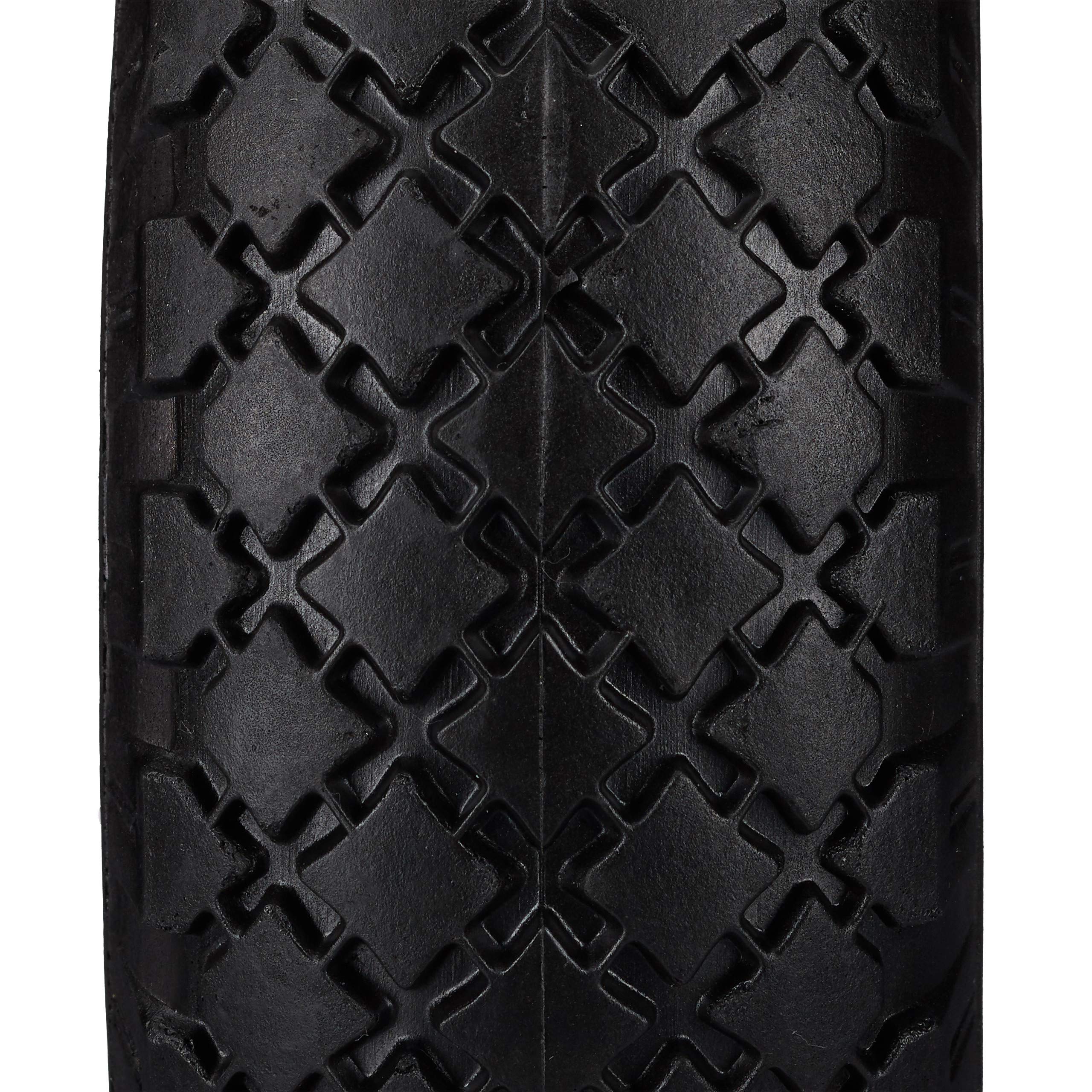 Relaxdays Juego de ruedas para camión saco negro/gris, a prueba de pinchazos, 10026071_957, neumáticos de goma maciza 3.00-4, llanta de acero, eje de 25 mm, 100 kg, 260x85 mm, negro/gris