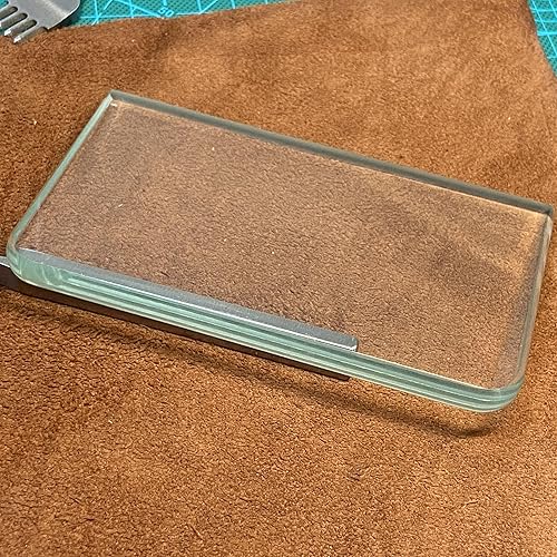 Miniatura 2 de CREASKING Deslizador de vidrio para pulir cuero, herramienta profesional de alisado de bloques de bruñido de vidrio