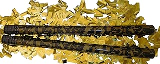 2er Set Konfettikanonen XL 80 cm Party-Popper Konfetti-Shooter gold metallic Partykanonen Konfettibombe Hochzeit Geburtstag Karneval