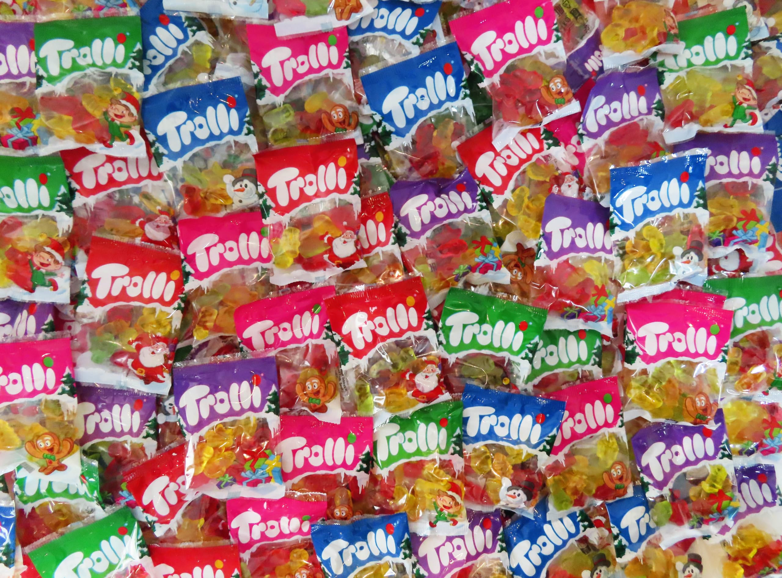Trolli Carnival Sweets 5 kg, Carnival Candy Mix, Box with Throwing Material Carnival Remaining Stock, 250 Pieces Carnival Sweets in Individual Packaging