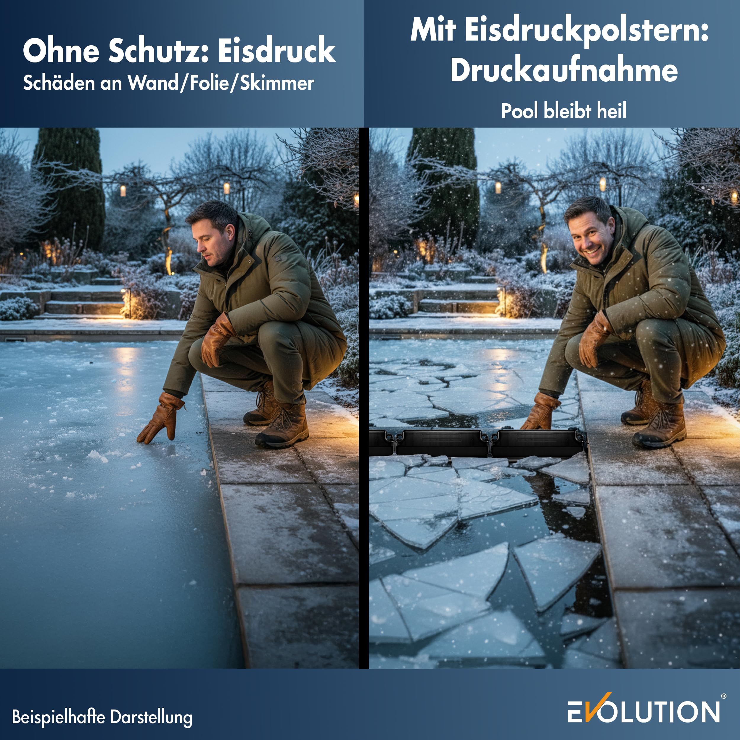 Evolution Lot de 12 flotteurs d'hivernage de 50 cm chacun - Pour la formation de glace - Piscine