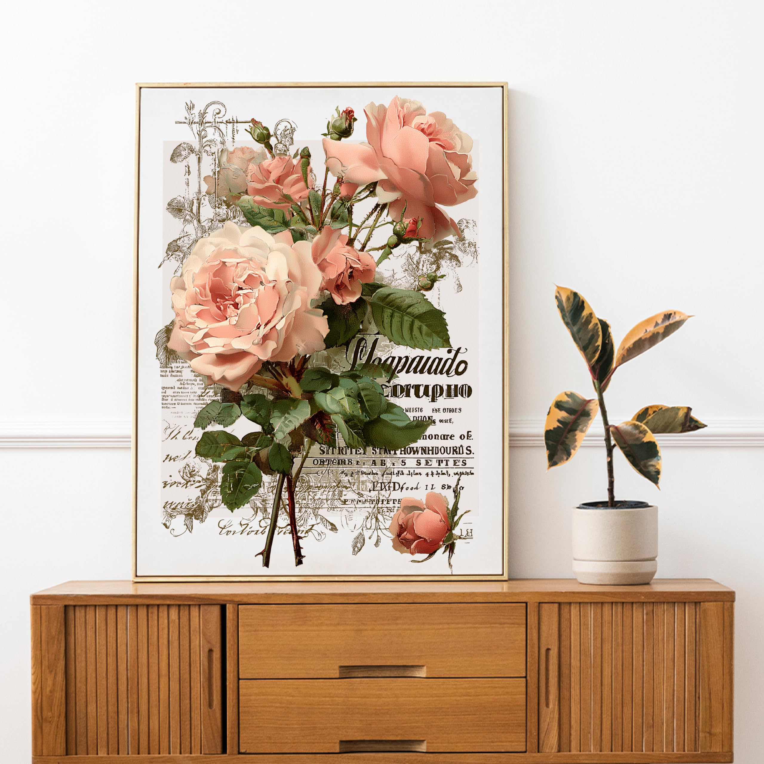 OLYCRAFT 3 fogli/Set Adesivi Trasferibili Floreali ad Angolo per Mobili e Artigianato 15 x 30cm Rose e Peonie Adesivi Impermeabili Autoadesivi con Raschietto per Decorazione di Finestre Cassetti Comò