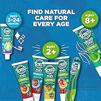Vista 9 de Tom's of Maine paquete variado de pasta dental natural anticaries para niños, sabores fresa, naranja-mango, sandía, pasta dental para niños